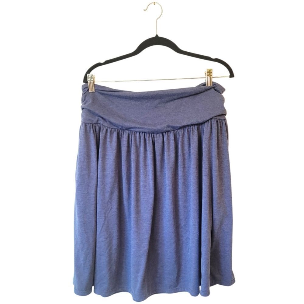 HALARA Fold-Over Waist Lavender Circle Skirt